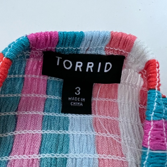 Torrid new multicolor stripes sleeveless dress size 3 - Picture 5 of 6